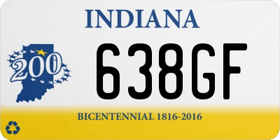 IN license plate 638GF