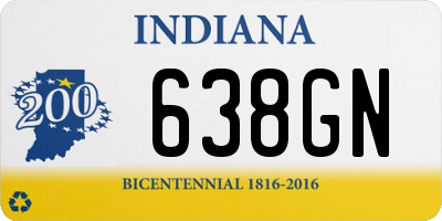 IN license plate 638GN