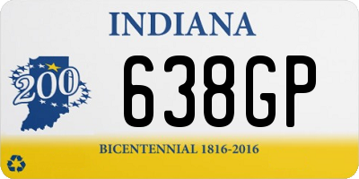 IN license plate 638GP