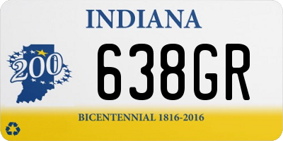 IN license plate 638GR