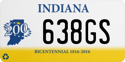 IN license plate 638GS