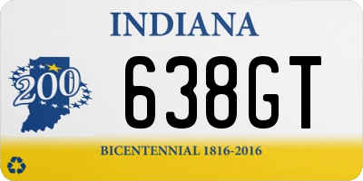 IN license plate 638GT