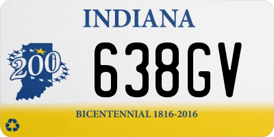 IN license plate 638GV