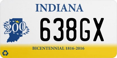 IN license plate 638GX