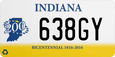 IN license plate 638GY