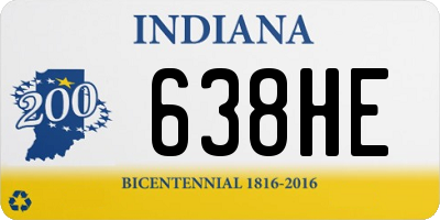IN license plate 638HE