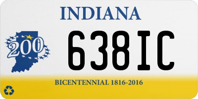IN license plate 638IC