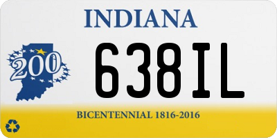 IN license plate 638IL