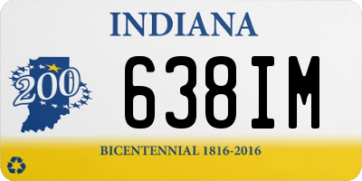 IN license plate 638IM