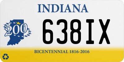 IN license plate 638IX