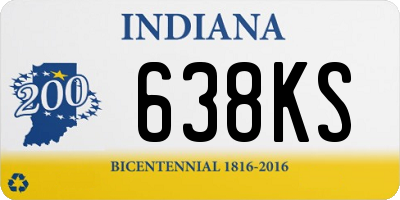 IN license plate 638KS