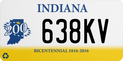 IN license plate 638KV