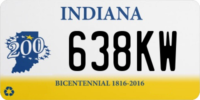 IN license plate 638KW