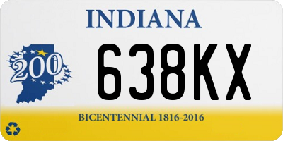 IN license plate 638KX