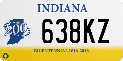 IN license plate 638KZ