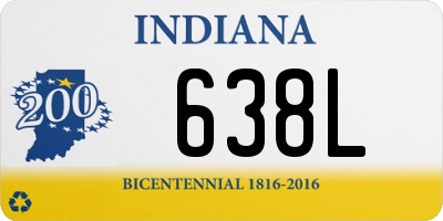 IN license plate 638L