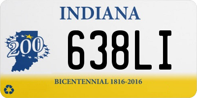 IN license plate 638LI