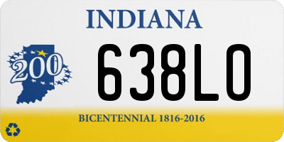 IN license plate 638LO