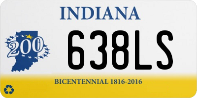 IN license plate 638LS