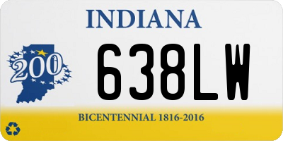 IN license plate 638LW