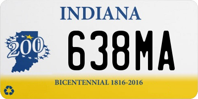 IN license plate 638MA