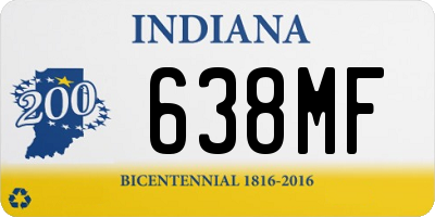 IN license plate 638MF