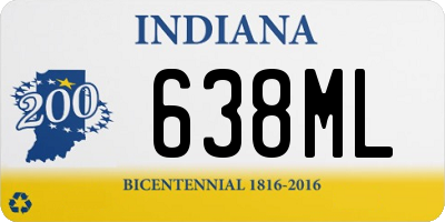 IN license plate 638ML