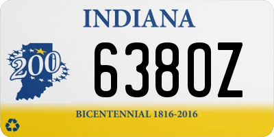 IN license plate 638OZ