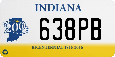 IN license plate 638PB