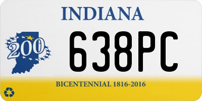 IN license plate 638PC