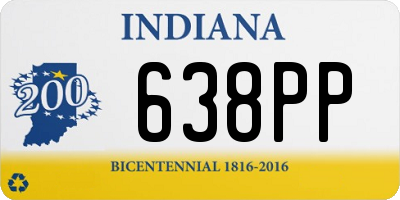 IN license plate 638PP