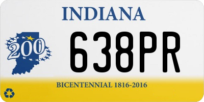 IN license plate 638PR