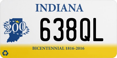 IN license plate 638QL