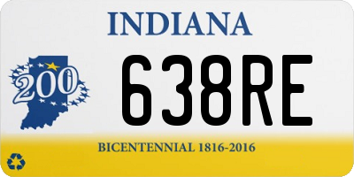 IN license plate 638RE