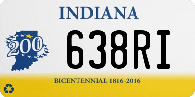 IN license plate 638RI