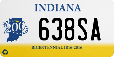 IN license plate 638SA