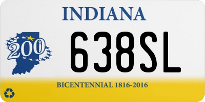 IN license plate 638SL