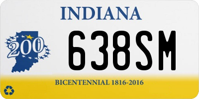 IN license plate 638SM