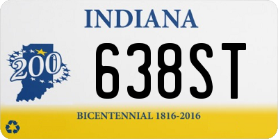 IN license plate 638ST