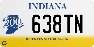 IN license plate 638TN