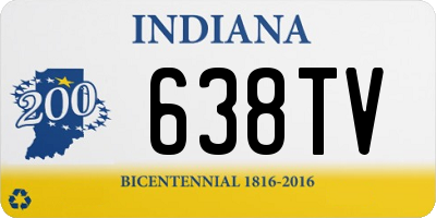 IN license plate 638TV