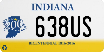 IN license plate 638US