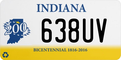 IN license plate 638UV