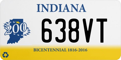 IN license plate 638VT