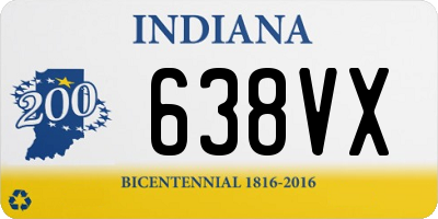 IN license plate 638VX