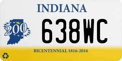 IN license plate 638WC