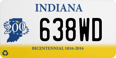 IN license plate 638WD