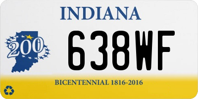 IN license plate 638WF