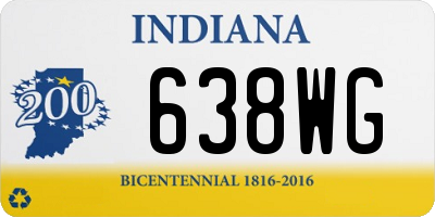 IN license plate 638WG