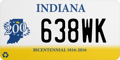 IN license plate 638WK